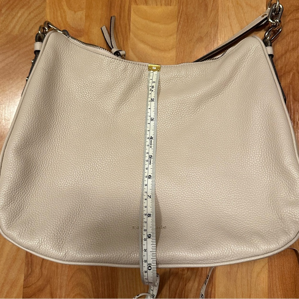 Kate Spade Pebbled Cream Leather Hobo Shoulder Bag - Picture 8 of 9
